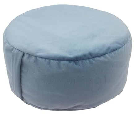 Fenteer Cojín de Meditación Almohada de Suelo Puf de Asiento Redondo con Cubierta de Terciopelo Lavable Adecuado para El Hogar Centros de Y Regalos, Azul