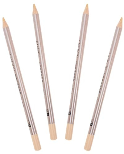 MUCKLILY Lot de 4 Crayons Correcteurs en Bois Légers et Portables pour Maquillage Couvrant, pour Usage Quotidien et Pratique Débutant