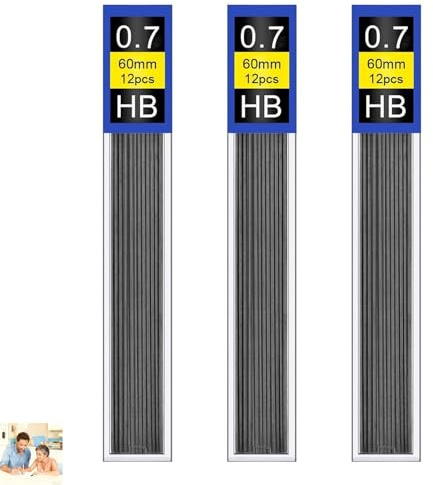 36 Pcs 0.7mm HB Super Polymer Leads, Lead Refills for Mechanical Pencil, Hi Polymer Break-Resistant Ideal for Writing and Drafting, Includes 3 Tubes with Practical Refill Tools and Secure Storage Caps