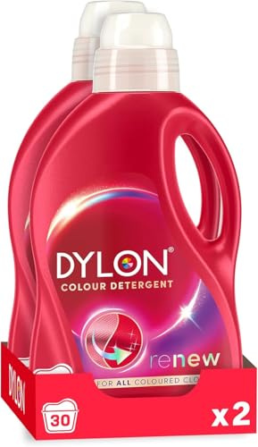 Dylon Colour Detergent | 30 Wash Loads | Liquid Laundry Detergent for all Coloured Clothes | Pack of 2