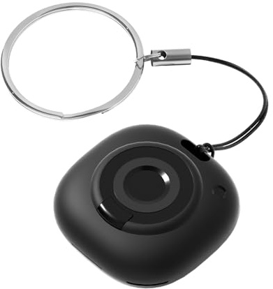 Smart Air Tracker Tag with Apple Find My, Item Finders for Luggage/Keys/Bags, Removable Battery (iOS Only) Black