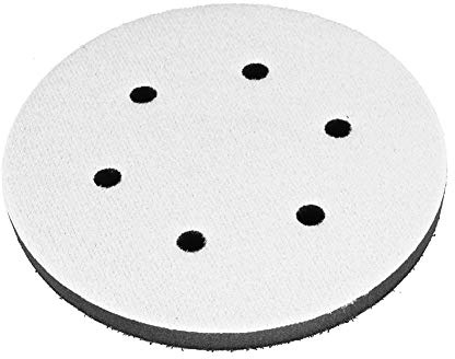 Fockety Interface Cushion Pad for Sanding Pads - Noise Reduction and Easy Installation - Ideal for SelfCleaning Polishing Machines 150mm Diameter Sponge Material (6 inches 6 Holes)
