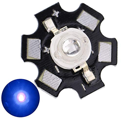 Asixxsix Chip LED Ad Alte Prestazioni, Eccellente Effetto di Risparmio Energetico, Perle Luminose con una Lunghezza D'onda di 395-400 Nm per L'analisi Biologica della Crescita delle Piante - Base in