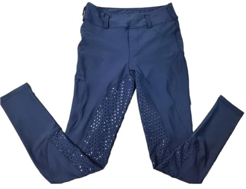 RUWLFE Helsäte grepp kvinna ridning tights silikon häst leggings ridning byxor kläder för kvinnor, BLÅ, XL