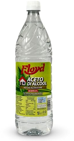 Sicignano Casalinghi Aceto di Alcool Bianco 6% Acidità, Uso Alimentare per Conserve e Sottoli e Pulizie Ecologiche, Anticalcare Naturale Multiuso, Origine Agricola (lt.1 x 1pz)