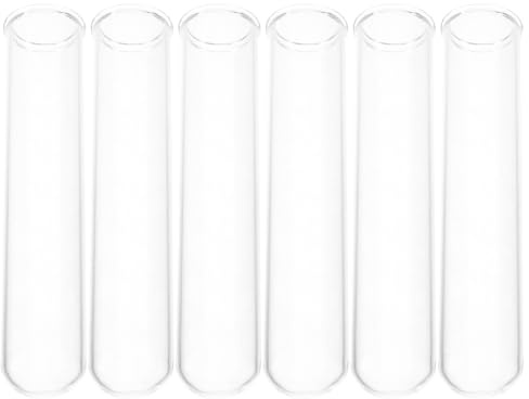 JOINPAYA Lot de 6 Tubes à Essai en Verre Transparent 15 ML – Mini Vases Hydroponiques pour Propagation de Plantes, Jardinière de Table Décorative, Adaptés aux Petits Espaces et