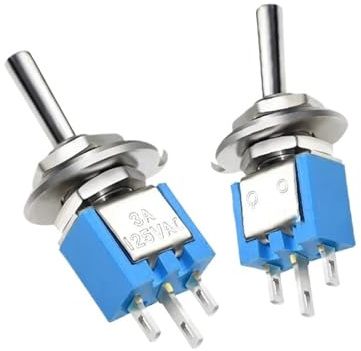 10 pz Mini Interruttore A Levetta ON-ON Latch SPDT 3-Pin 3A 125VAC 1.5A 250VAC Con Terminale A Saldare 2 Vie SMTS-102