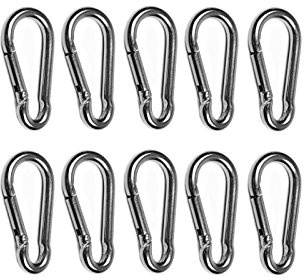 10 x Karabinerhaken 3 x 30 mm Edelstahl | V4A Edelstahl | Rostfrei | 10 Stück | 3 x 30mm | 3x30mm | Karabiner Haken