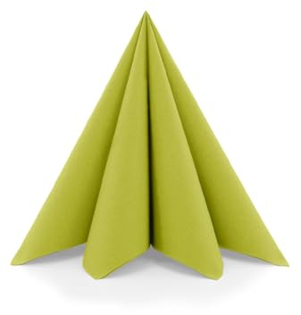 Sovie HORECA Airlaid Serviette in KIWI, 40 x 40cm, 1/4 Falz, 50 Stück, hochwertige Einwegservietten in Stoffoptik für Gastronomie Hotel Catering und frische Tischdekoration