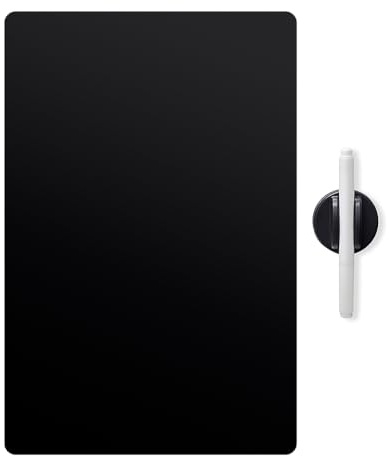 balvi Magnettafel für Kühlschrank Noir Schwarz Farbe Magnetisch Mit Stift und Radierer Pp Plastik 42