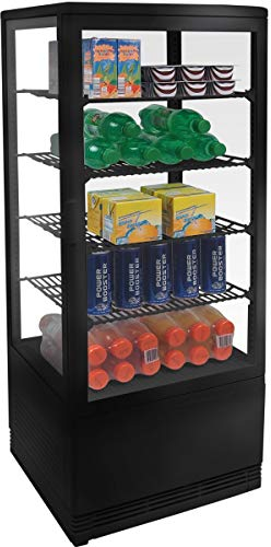 ZORRO Umluftkühlvitrine SC 100 | 4 Roste | 100 Liter | Schwarz