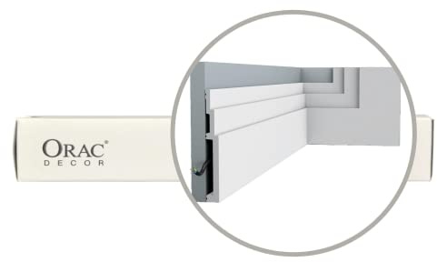 Carton complet de 16 mètres de plinthes SX181 - L200 x H20 x L2,2 cm - ORAC DECOR