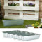 Lot de 6 pots de fleurs en zinc pour palettes européennes 38 x 13 x 9 cm (tôle de zinc)