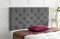Chesterfield Headboard in Plush Velvet for Divan Bed with Matching Buttons (Grey, king Size 5 FEET, Height 24 INCHES)