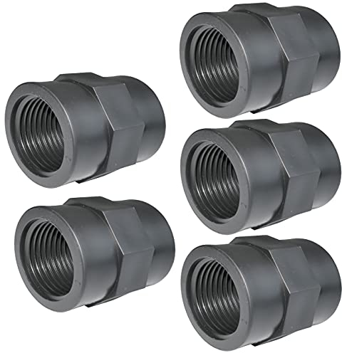 AERZETIX - C52028 - Satz von 5 Druck gewindemuffen 1'' weiblich/weiblich zum einschrauben aus kunststoff PN 10 bar - druckverschraubung zum einschrauben