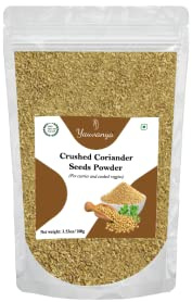 Yauvanya Roasted and Crushed Coriander (Dhania) Seeds Powder - 100 gms (3.5 oz.) | Vegan | Gluten Free