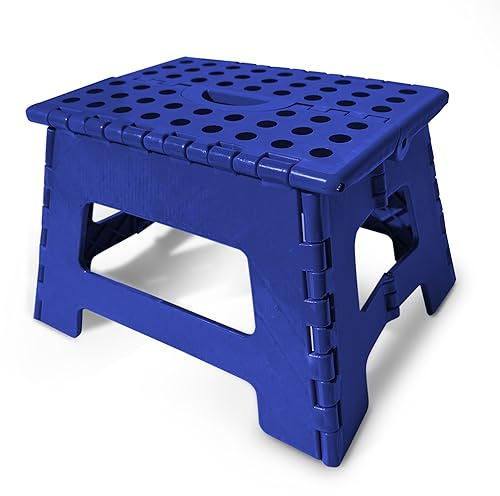 22cm Tritthocker Klappbar - Faltbarer Hocker für Kinder und Erwachsene, Vielseitiger Klappstuhl, Praktischer Klapphocker und Falthocker, Stabil und Platzsparend - Ideal als Kinder Fußhocker (Lila)