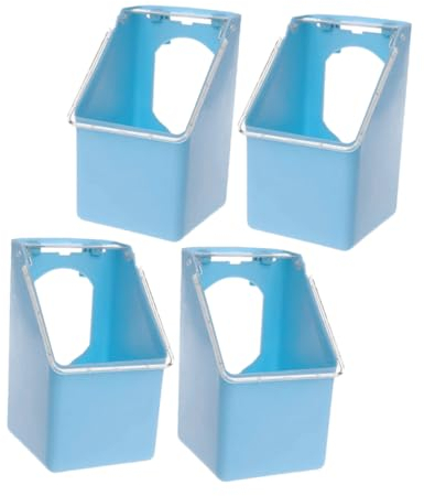 Supvox 4stücke Wachtelfutterspender Für Käfige Papageienkäfig-futterspender Taubenfutterbox Vogelfutterspender Papageienfutterbehälter Vogelnäpfe Für Käfige Vogelkäfig-futterbox