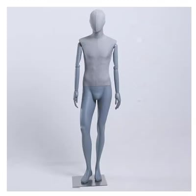 Schaufensterpuppe Männlich Graue Commercial Affairs-Gliedmaßen Für Männliche Schaufensterpuppen Sind Aus Beweglicher Form, Aus Kunststoff, Mobiler Metallsockel, Für Bekleidungsgeschäfte ( Color : Gray