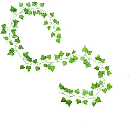 Finta edera rampicante – Vite di edera artificiale impermeabile, 2,2 m finto creef, vite verde artificiale, realistica pianta di edera da appendere, ghirlanda decorativa di foglie, verde per interni
