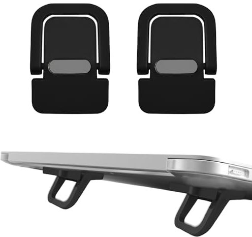 NECXON Paire de Mini rehausseurs de Clavier, Pieds d'ordinateur Portable avec Silicone antidérapant, Support de Clavier pour Bureau (Noir)