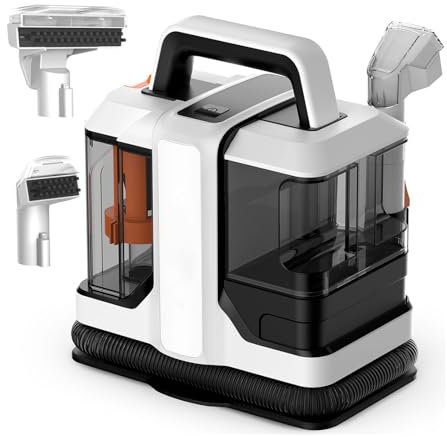 Boyuan Lavatappeti Portatile Lavatappezzeria Aspirapolvere Lavapavimenti per Macchie, Spot Cleaner, Pulitore Divani in Tessuto per Tappeti, Moquette, Tappezzeria, Scale, Auto