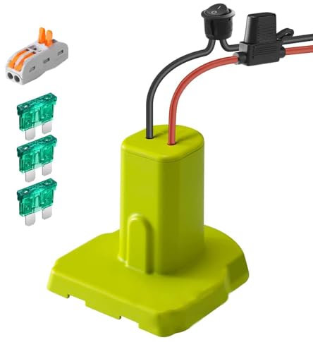 Yooghuge Adattatore per batteria Power Wheel per adattatore batterie al litio da 7,2-20 V con cavo 12AWG per bambini giocattolo auto convertitori di batterie