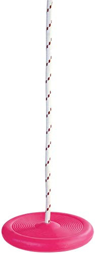 Tellerschaukel Swing Schaukelsitz 28 cm Durchmesser für Kinder ab 3 Jahren geeignet aus Kunststoff in der Farbe pink mit Einer Aufhängeöse für den In- und Outdoor-Bereich geeignet von Dohany.