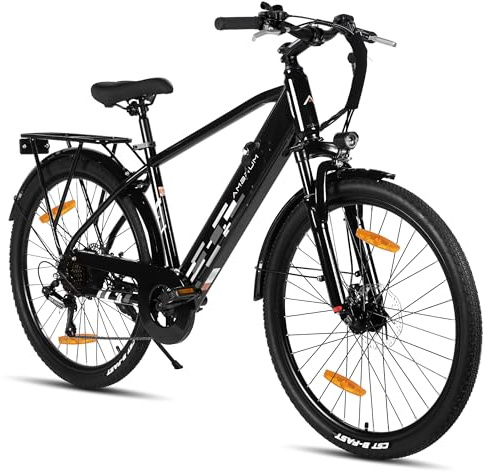 Hiland 26 Zoll Elektro Mountainbike, E-MTB mit 250W Motor & 36V Batterie, 26 Zoll E-Bike mit Scheibenbremsen, 7-Gang E-Mountainbike für Männer Frauen