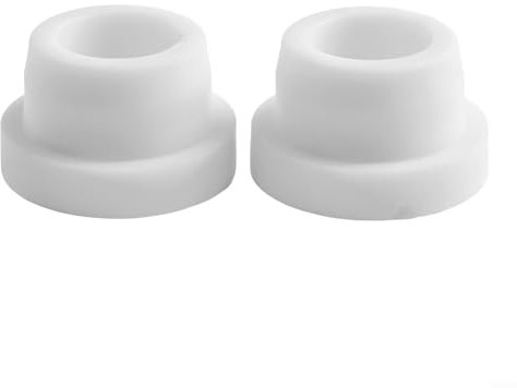 Swimming Pool Ladder Rubber Bumpers 2 Pack for Inground Pool Protection White End Ladder Rail Guards Fits 1.90 Inch Standard