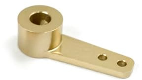 Opatiny Single Steering Rudder Tiller Arm RC Model Car and Boat, Aluminum Alloy, Gold, 31mm41mm51mm Bore Size, 3mm4mm5mm Shaft, M2 Screw Mount