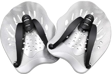 Guantes Acuáticos, Guantes Palmeados Piscina, Guantes de Natación Reticulados, Guantes Palmeados Piscina, Guantes de Agua Natación, Pala Natación para Entrenamiento de Fuerza y​ Piscina