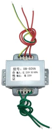 AHYLN Transformateur d'isolement EI66 DB-50VA 50W 220V à 1:1, isolation de sécurité, protection contre les interférences .0422
