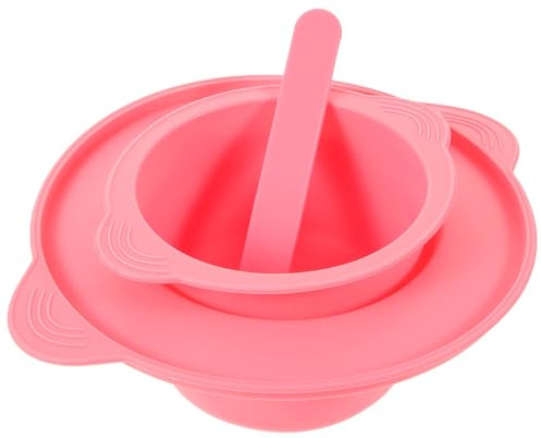 Generisch Praktischer Wachsschmelztopf aus Temperaturbeständigem Silikon 400ml Antihaft Wachsschmelzschale für Selbstgemacht Gesichtsmaske Leicht zu Reinigen 1 Satz Rosa Wiederverwendbar