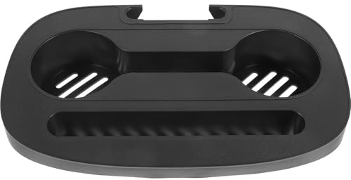 Abaodam Portavasos para Silla de Playa Plegable de Plástico Negro, Soporte Ligero Multifunción para Bebidas, Adecuado para Camping y Uso Diario