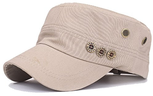 XRDSS Military Army Cap Unisex Schirmmütze Baseball Kappe Mütze (Beige)