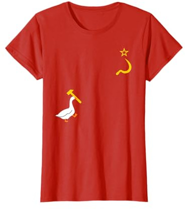 Goose Meme con simboli sovietici martello e falce grafica Maglietta