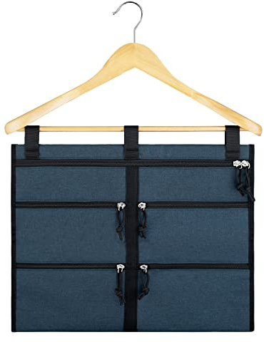 Bukere Kleiderbügel, sicher für Geld, Bargeld, versteckte Tasche für Zuhause, Reisen, Studentenwohnheim, große Reißverschlusstasche, ideal für die Aufbewahrung von Geld, Schmuck, Reisepass, Dokumenten