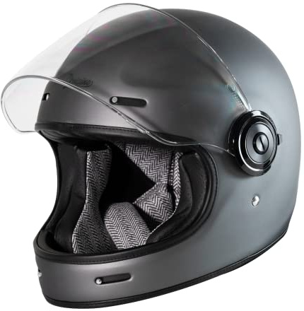 ORIGINE Integral-Motorradhelm im Cafe-Racer-Stil aus Glasfaser ECE-geprüft mit Visier