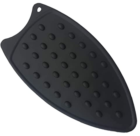 Gcroet Silicone Iron Rest Pad Ironing Board Hot Mat Multipurpose Heat Resistant Plate Tray For Dry Steam Iron Black Silicone Iron Rest Pad,Ironing Board Hot Mat,Iron Rest Plate Tray,Iron Hot