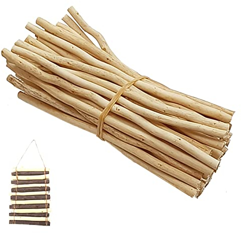 ZAHD 50 Stück Holzstäbchen Holzblock Sticks für DIY Handwerk Holzstäbchen zum Basteln Holz Log Sticks Ast natürlichem Holzstab Kunst Handwerk Heimwerker Foto Requisiten für DIY Handwerk (Holzfarbe)