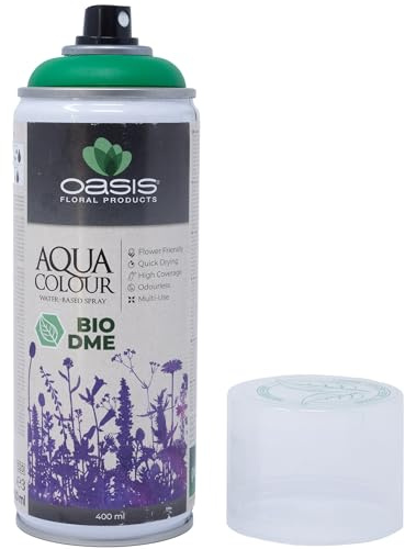 Flowerbox OASIS Sprayfarbe Aqua Colour Spray grün 400 ml Sprühlack seidenmatt matt für Außen und Innen