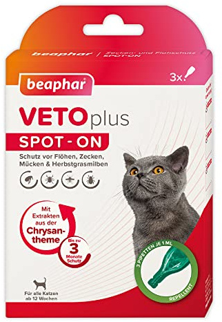 Beaphar VETOplus Spot-ON für Katzen, 3x1ml