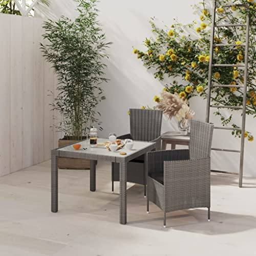 FIRBNUS Garteness-Set 90x90x75cm Stühle Esstisch Gartentisch Gartensessel Tisch Und Gartenstühle Esstisch Mit Stühlen Tisch & 3 Stühle