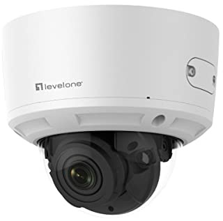 LevelOne Gemini Zoom Dom-IP-Netzwerk-Kamera, 8 Megapixel, H.265, 4.3fach Optischer Zoom, 802.3af PoE, IR-LEDs, Zwei-Wege Audio, Innen/Außen, Vandalensicher