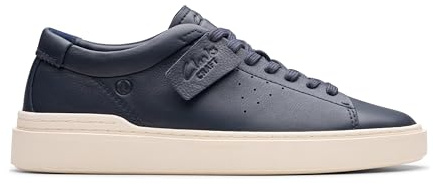 Clarks mäns Craft Swift sneakers, marinblå läder, 9 UK, Marinblått läder, 43 EU