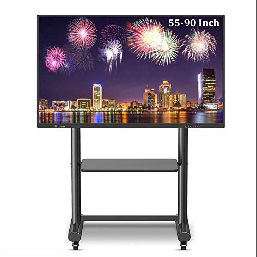 GGZONE Carro de TV rodante/móvil de 55-90 Pulgadas, Soporte de Base de TV Resistente con Estante para computadora portátil y cámara, MAX Vesa 800 × 600 mm (Carga 130 kg) Beautiful Scenery