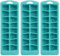 PARENCE.- Lot de 3 Bacs à Glaçons en Polypropylène - 16 Compartiments par Bac (48 au total) / Empilables, 3 Pièces, 25x8,5x2,5cm - Couleurs Aléatoires, Turquoise
