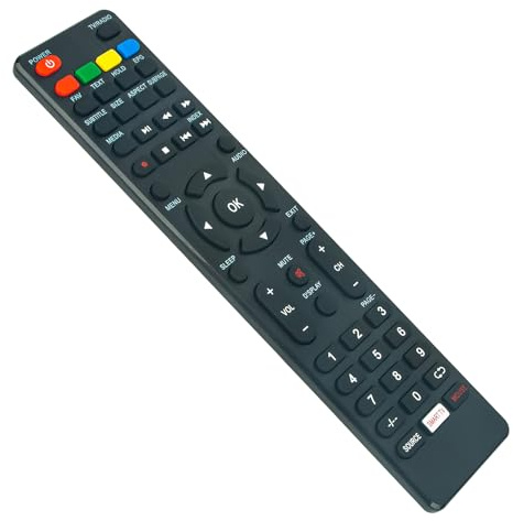 RC159 Ersatz Fernbedienung Passend für JTC JVC Jay-Tech Polaroid Smart TV | RM-C3411 LT-24FD100 LT-32FD100 TVLED434K01 TVLED504K01 GT05D-AS32N GT05D-ASS32N GT05D-GXS32N GUO6D-NS58N GUODD-AS50N