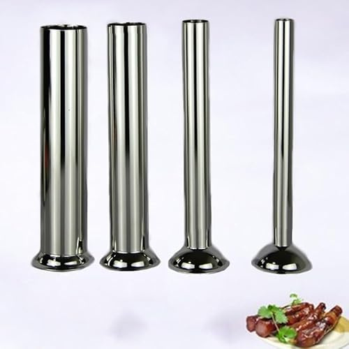 Zoegneer 4 Stücke Silber Edelstahl Wurst Maschine Trichter Wurst Trichter Einlauf Werkzeug Wurstfülltrichter Für Hause Fleischwolf